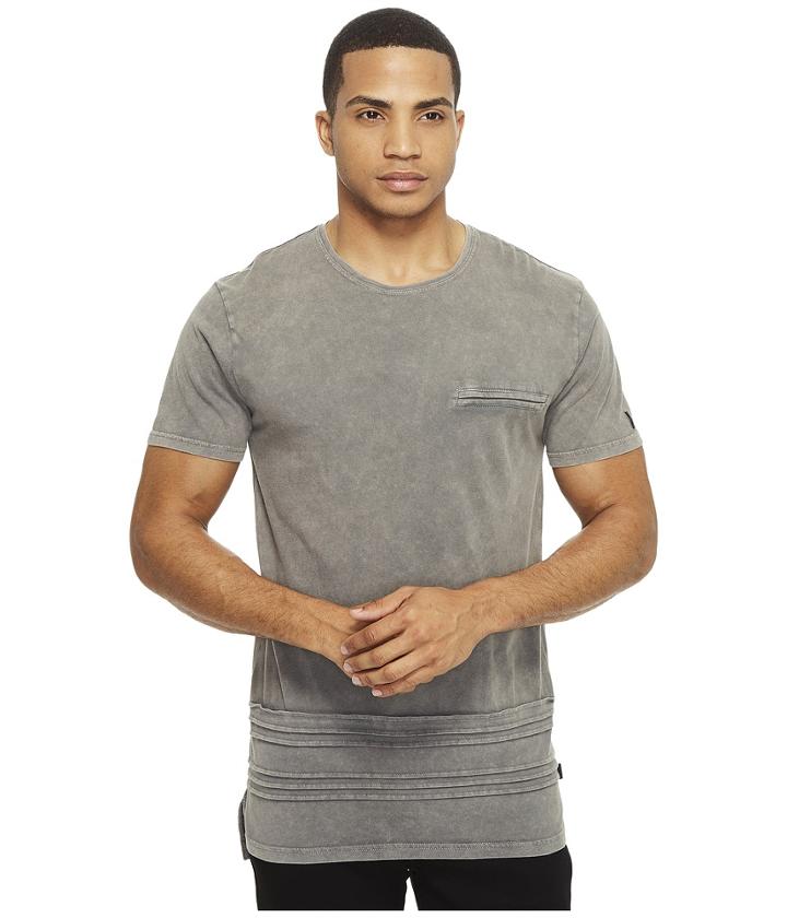 Nana Judy - The Sweet Emotion Stepped Hem T-shirt With 3d Panel Tucks And Jetted Pocket