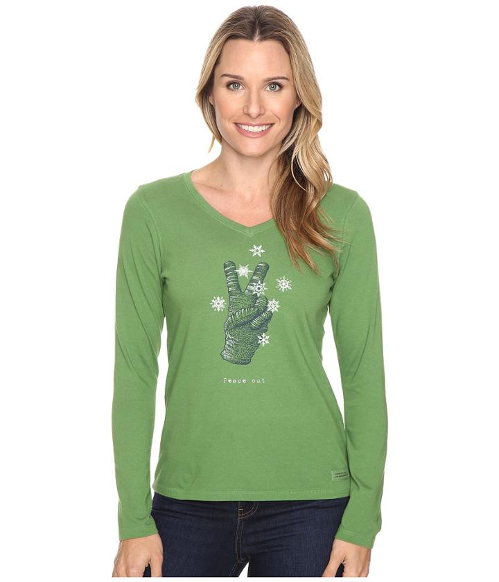 Life Is Good - Peace Out Glove Long Sleeve Crusher Vee