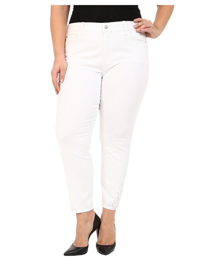 Nydj Plus Size - Plus Size Amira Fitted Ankle In Optic White