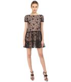 Red Valentino - Lace Overlay Dress