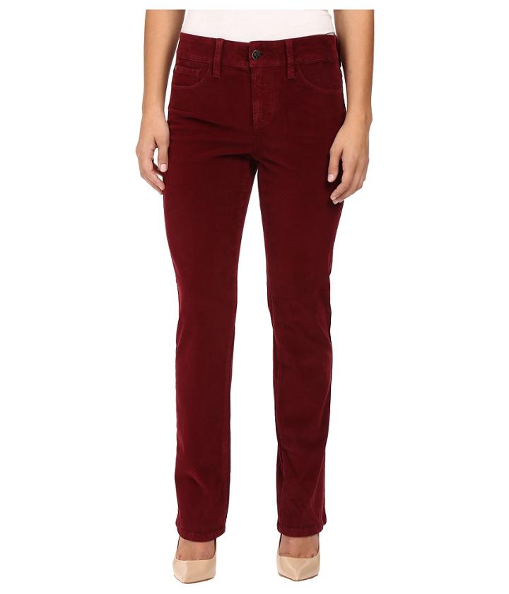 Nydj Petite - Petite Marilyn Straight Jeans In Corduroy In Antique Ruby