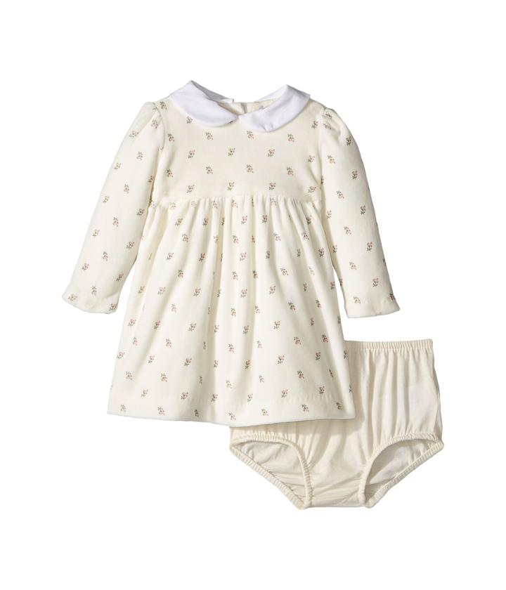 Ralph Lauren Baby - Floral Velour Dress Bloomer