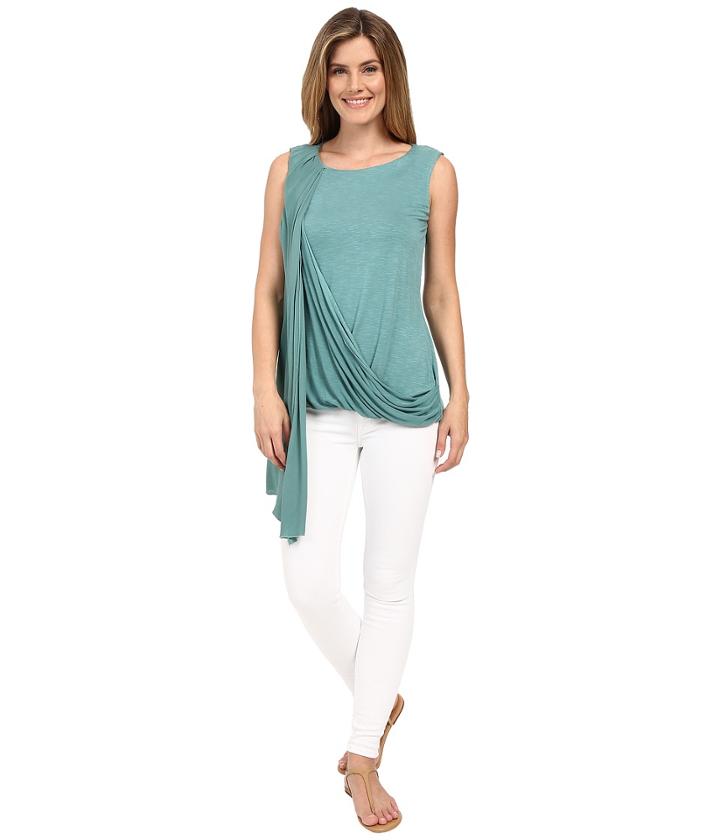 Miraclebody Jeans - Gigi Side Drape Blouse W/ Body-shaping Inner Shell