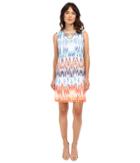 Christin Michaels - Beaded Neck Tribal Dress