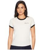 7 For All Mankind - Embroidered Baby Ringer Tee Taking It All In