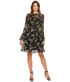 Donna Morgan - Noelle Long Sleeve Chiffon Dress With Ruffle At Yoke And Sleeves