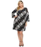 Adrianna Papell - Plus Size Cold Shoulder Shift Dress