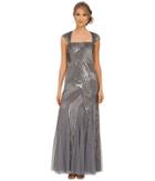 Adrianna Papell - Cap Sleeve Fully Beaded Gown