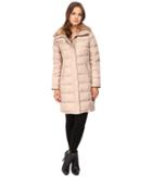 Cole Haan - Down Coat With Rabbit Faux Fur Removable Collar