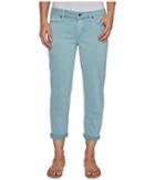 Liverpool - Riley Relaxed Crop In Stretch Peached Twill In Slate Blue
