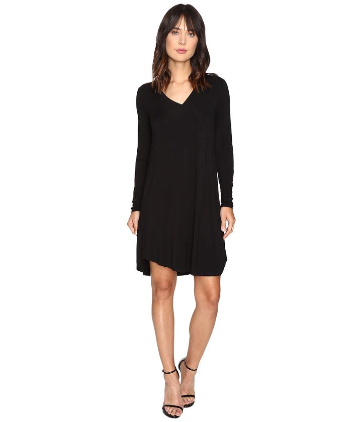 Heather - Long Sleeve V Pocket Tee Dress