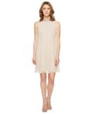 Vince Camuto - Sleeveless Float Dress With Beaded Collar