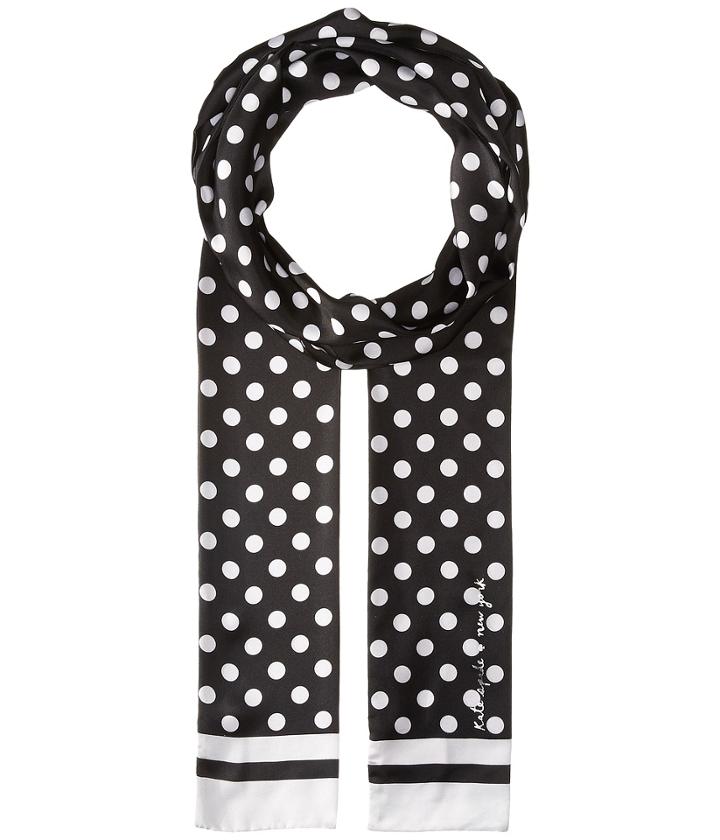 Kate Spade New York - Polka Dot Long Skinny Scarf