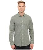 Calvin Klein - Long Sleeve Crosshatch Print Shirt
