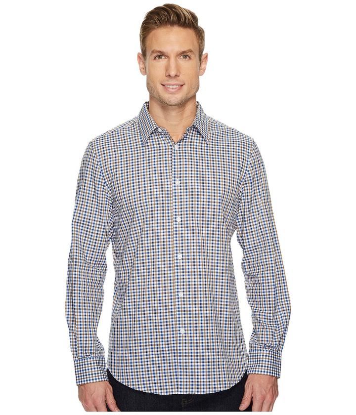Perry Ellis - Long Sleeve Multicolor Check Dobby Shirt