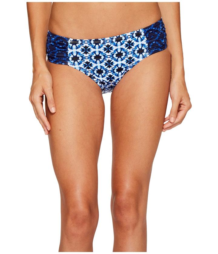 Tommy Bahama - Shibori Splash High-waist Side-shirred Bikini Bottom