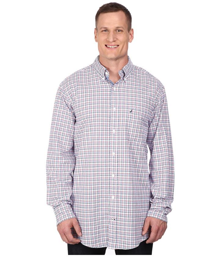 Nautica Big &amp; Tall - Big Tall Long Sleeve Oxford Tattersall