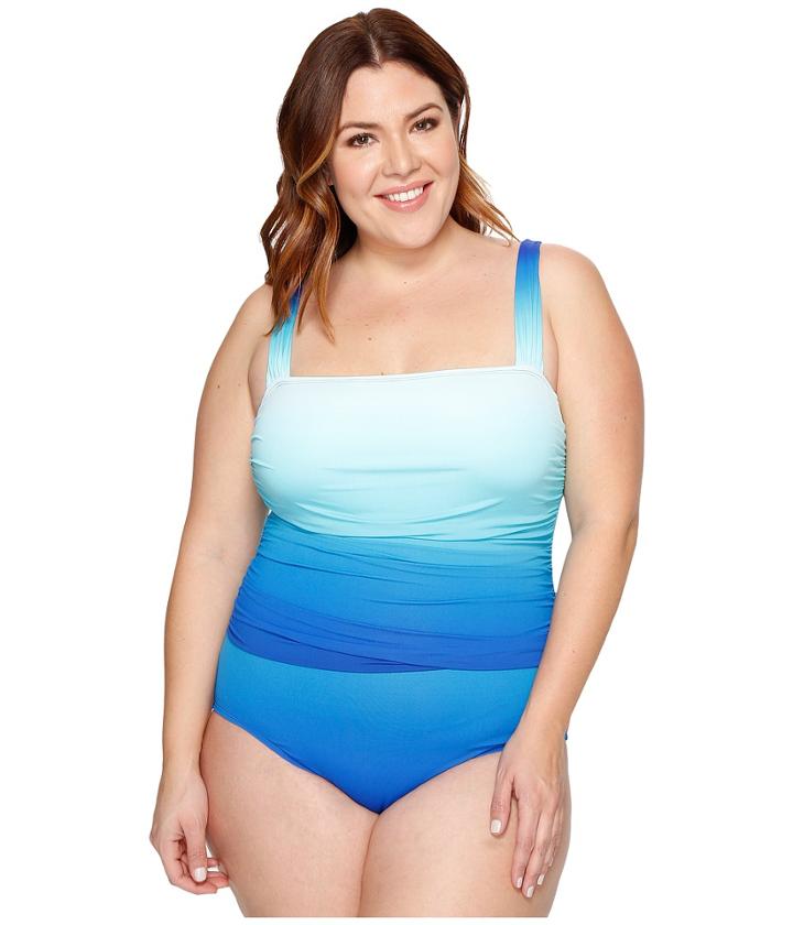 Bleu Rod Beattie - Plus Size Fun In The Sun Over The Shoulder Underwire Mio One-piece