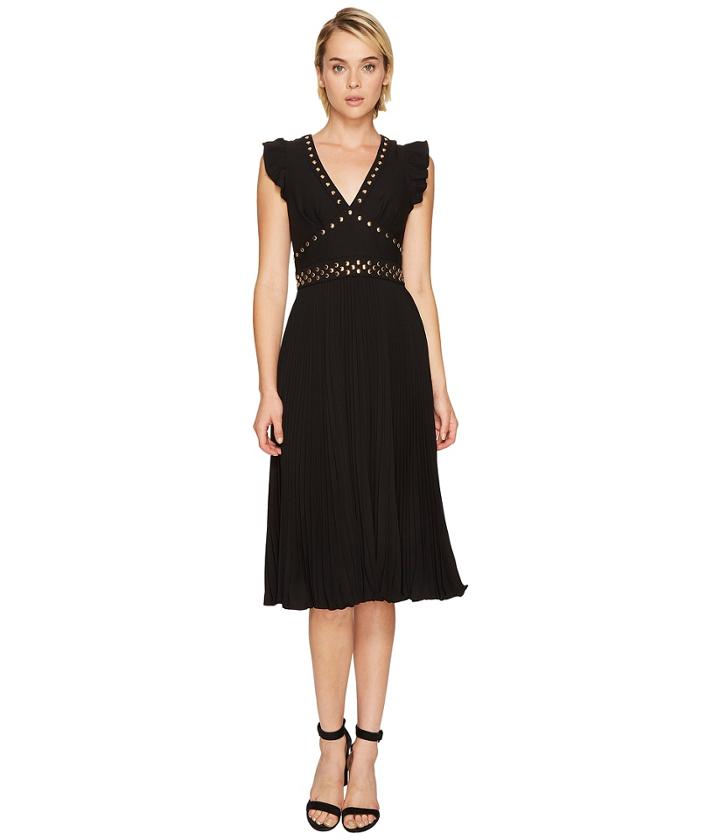 Kate Spade New York - Pleated Stud Crepe Dress