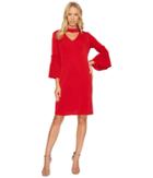 Christin Michaels - Tatum Bell Sleeve Dress With Keyhole