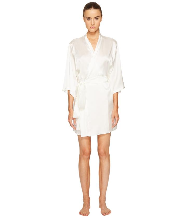 Else - Silk Robe With Back Lace Detail
