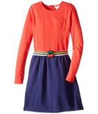 Little Marc Jacobs - Milano Block Colors Dress With Cherry Detail Belt