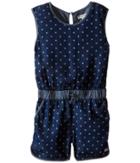 Appaman Kids - Soft Kennedy Chambray Romper With Bleached Star Design
