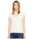 Lucky Brand - V-neck Mixed Stitch Sweater
