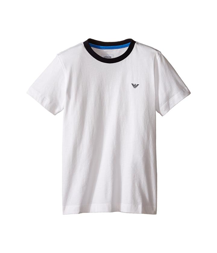 Armani Junior - Basic T-shirt With Navy Logo