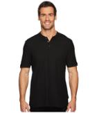 Calvin Klein - Solid Three-button Placket Bomber Collar Pique Polo