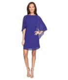 Vince Camuto - Dress With Bateau Neckline And Cape Back Overlay