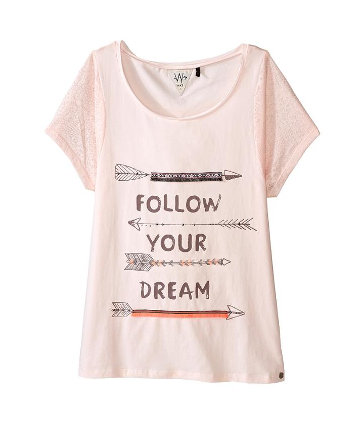 Ikks - Burnout Jersey Loose Fitting Top With Love Graphic On Front