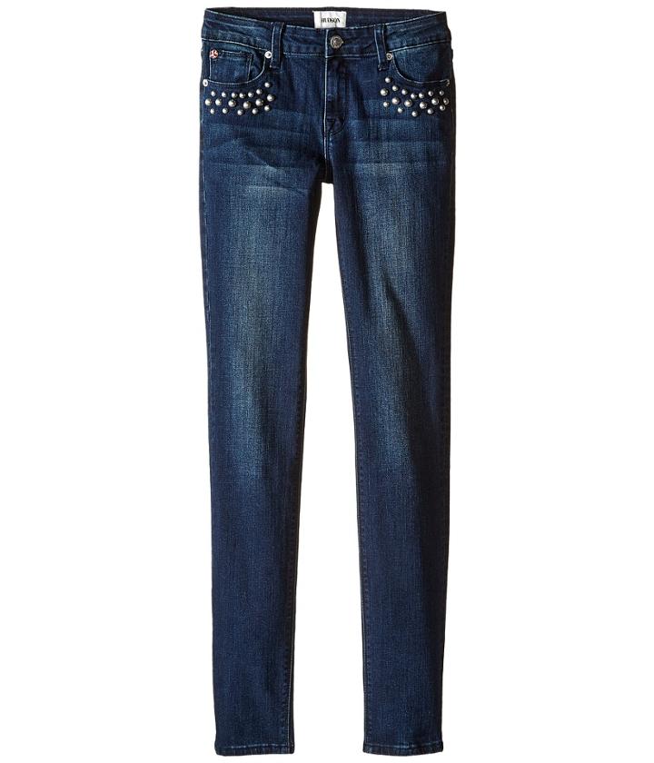 Hudson Kids - Dolly Skinny Five-pocket With Studs In Blue Blood