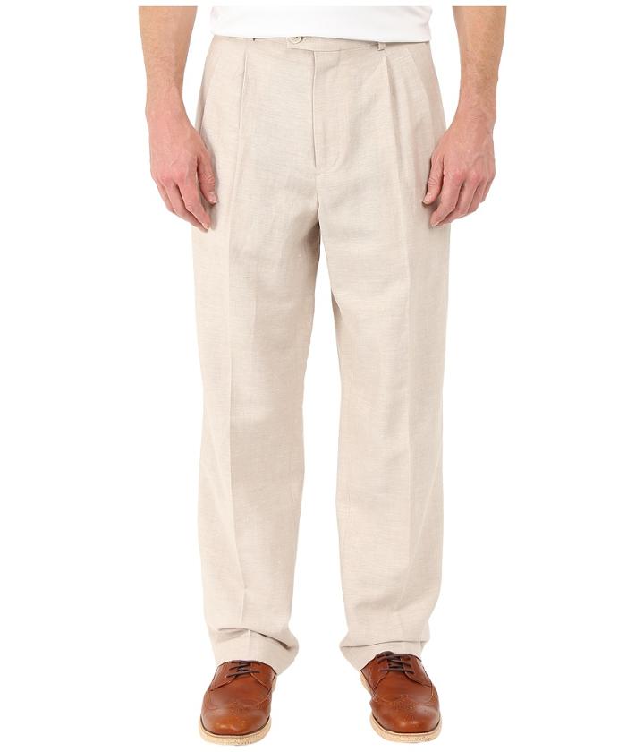 Perry Ellis Portfolio - Classic Fit Double Pleat Linen Portfolio Pant