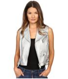 Dsquared2 - Lamb Leather Silver Leather Gilet Top