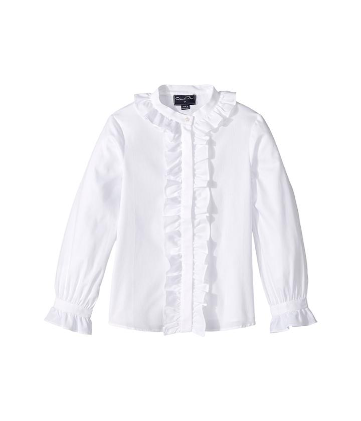 Oscar De La Renta Childrenswear - Cotton Ruffle Blouse