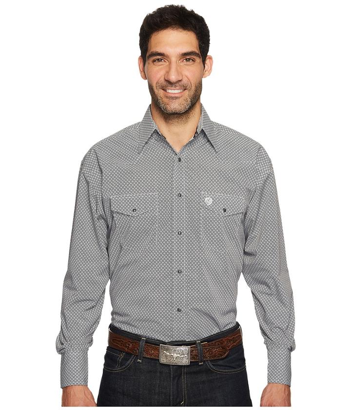 Wrangler - Long Sleeve George Strait Snap Print
