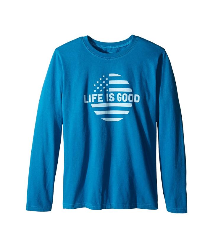 Life Is Good Kids - Life Is Good Dot Flag Long Sleeve Tee