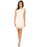 Jessica Simpson - Crepe Dress With Feather Applique