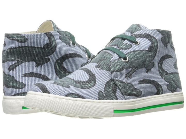 Stella Mccartney Kids - Alonzo High Top Alligator Print Sneakers