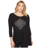 Roper - Plus Size 1298 Poly Rayon Thermal Top With Screen Print