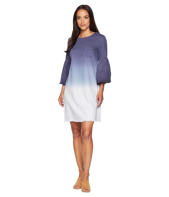 American Rose - Quinn Ruffle Sleeve Denim Pocketed Dress