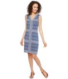 Tommy Bahama - Greek Grid Short Sleeveless Dress