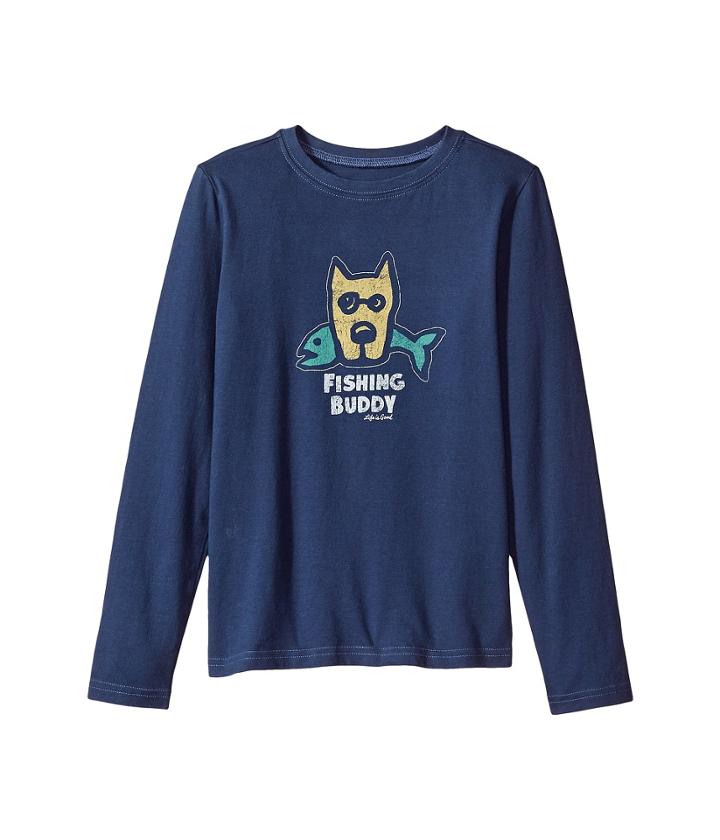 Life Is Good Kids - Fishing Buddy Long Sleeve Crusher Tee