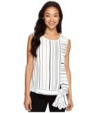 Vince Camuto - Sleeveless Pencil Stripe Tie Front Blouse