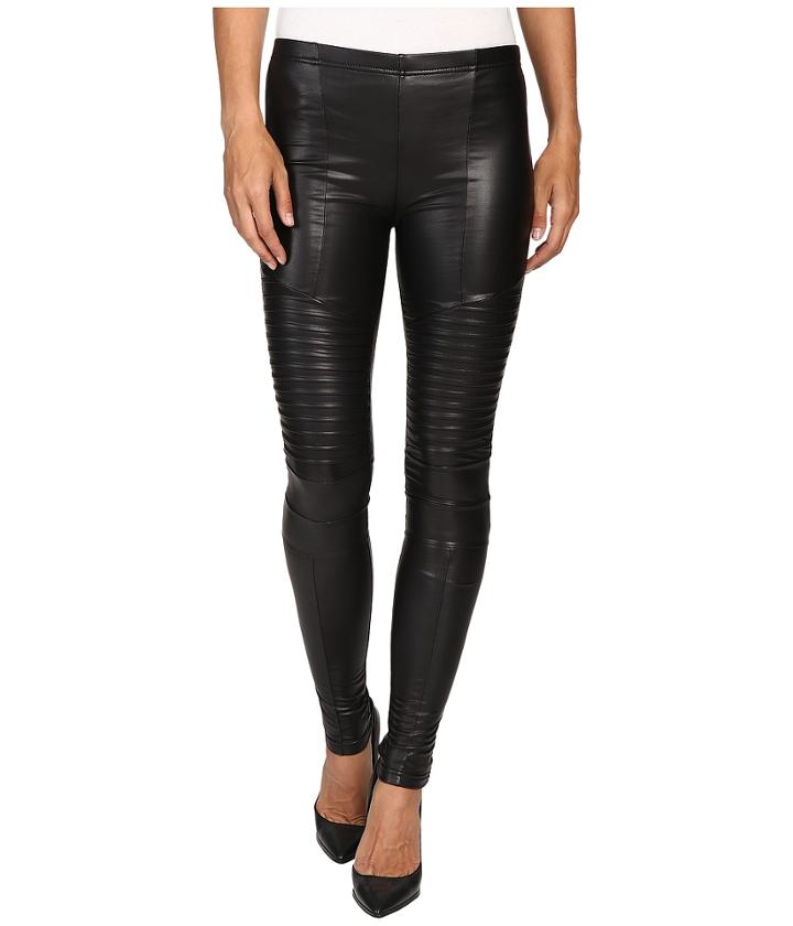 Plush - Fleece-lined Full Liquid Moto Leggings