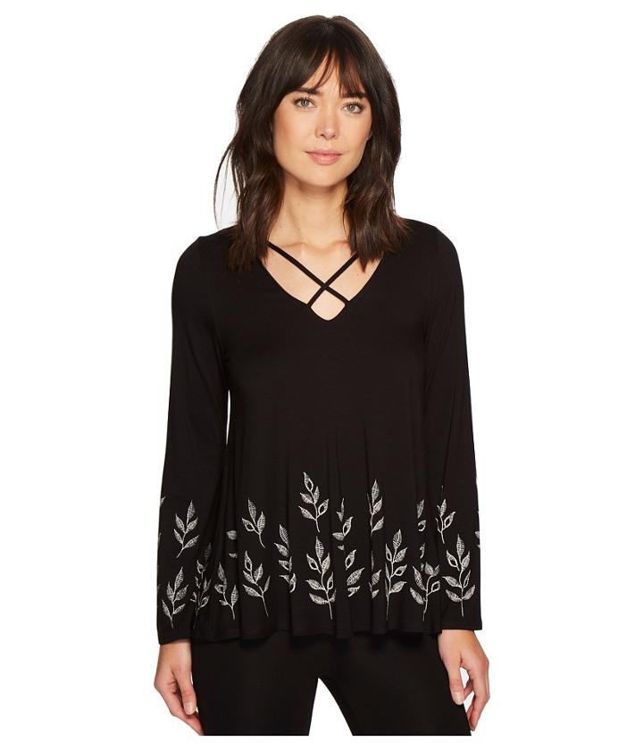 Karen Kane - Crisscross Leaf Top