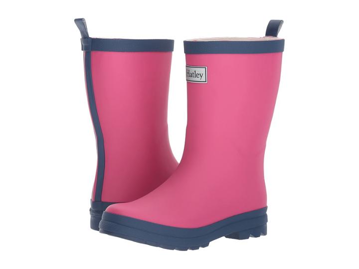 Hatley Kids - Fuchsia Navy Rain Boots