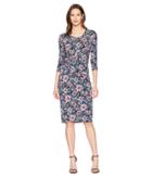Prabal Gurung - Floral Jersey Shayla Long Sleeve Knot Front Dress