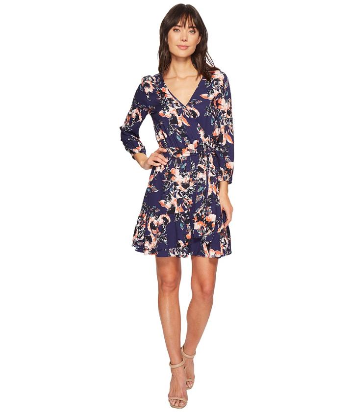 Splendid - Floral Surplice Wrap Dress